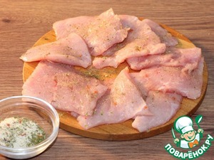 Филе индейки в картофельной шубке Филе индейки в картофельной шубке