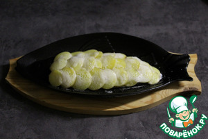 Филе сибаса под чешуёй из картофеля