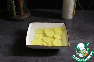 Филе сибаса под чешуёй из картофеля Филе сибаса под чешуёй из картофеля