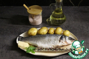 Филе сибаса под чешуёй из картофеля Филе сибаса под чешуёй из картофеля