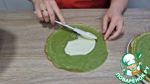 Фисташковый блинный торт