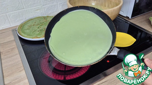 Фисташковый блинный торт