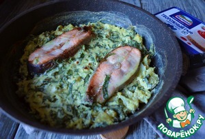 Форель с цветной капустой и шпинатом Форель с цветной капустой и шпинатом