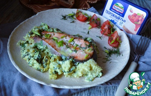 Форель с цветной капустой и шпинатом Форель с цветной капустой и шпинатом