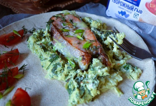 Форель с цветной капустой и шпинатом Форель с цветной капустой и шпинатом