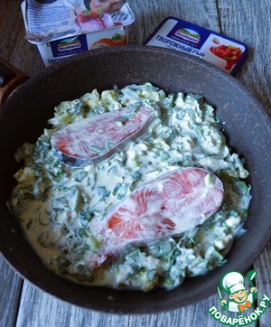 Форель с цветной капустой и шпинатом Форель с цветной капустой и шпинатом