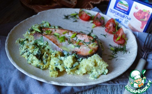 Форель с цветной капустой и шпинатом Форель с цветной капустой и шпинатом