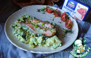 Форель с цветной капустой и шпинатом Форель с цветной капустой и шпинатом