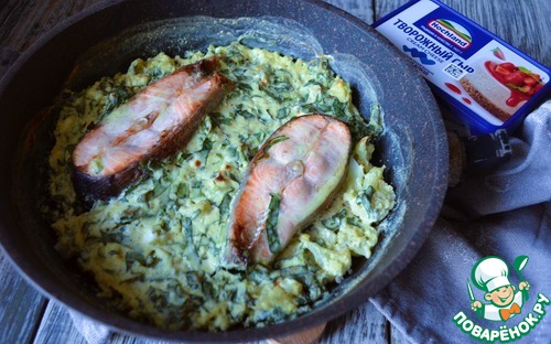 Форель с цветной капустой и шпинатом Форель с цветной капустой и шпинатом