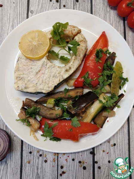 Форель с творожным сыром