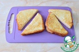 Французский сэндвич с колбасой Французский сэндвич с колбасой