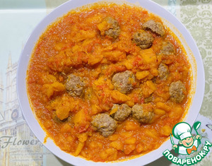 Фрикадельки в тыквенном соусом