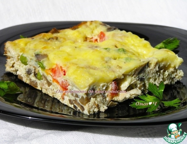 Фриттата с курицей и грибами Фриттата с курицей и грибами