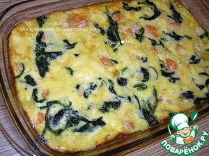 Фриттата с лососем и шпинатом Фриттата с лососем и шпинатом