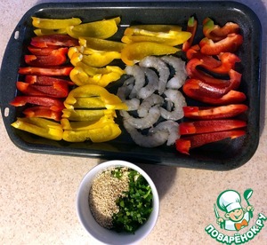 Фунчоза с креветками и манго Фунчоза с креветками и манго