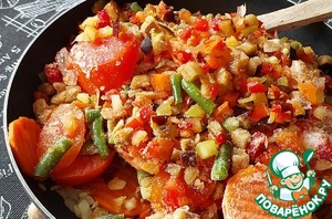 Гарнир "Рататуй" с пекинской капустой Гарнир "Рататуй" с пекинской капустой