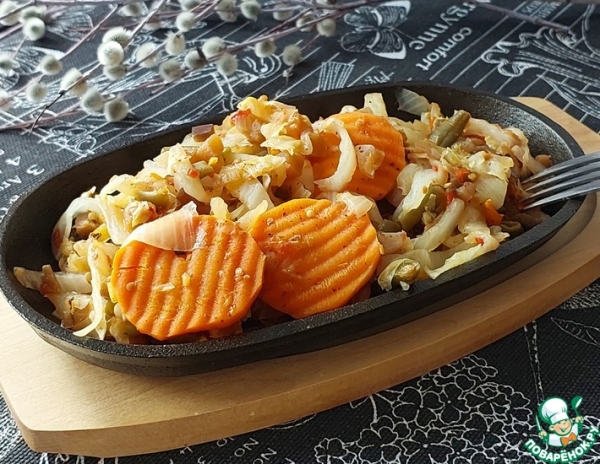 Гарнир "Рататуй" с пекинской капустой Гарнир "Рататуй" с пекинской капустой