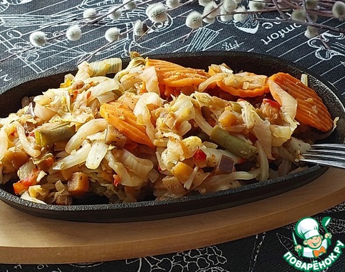 Гарнир "Рататуй" с пекинской капустой Гарнир "Рататуй" с пекинской капустой