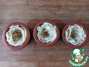 Гнёзда, фаршированные тунцом и шампиньонами Гнёзда, фаршированные тунцом и шампиньонами