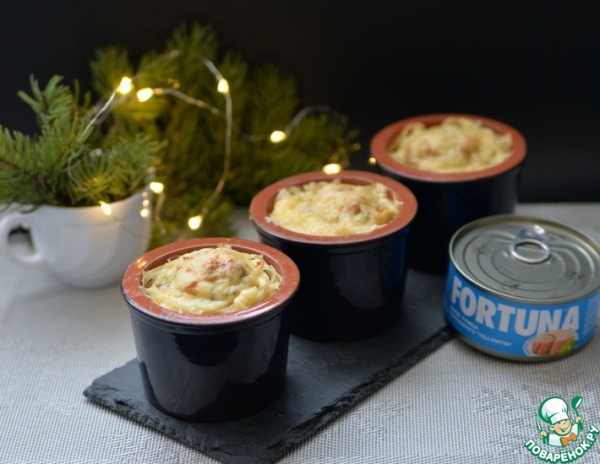 Гнёзда, фаршированные тунцом и шампиньонами Гнёзда, фаршированные тунцом и шампиньонами