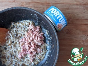 Гнёзда, фаршированные тунцом и шампиньонами Гнёзда, фаршированные тунцом и шампиньонами