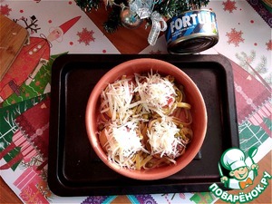 Гнёзда под сыром с тунцом Гнёзда под сыром с тунцом