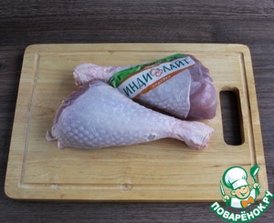 Голень индейки с яблоками Голень индейки с яблоками