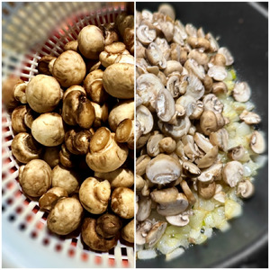 Голяшка говяжья томлёная с грибами в сливках