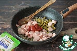 Горячая закуска из сосисок "Солянка" Горячая закуска из сосисок "Солянка"