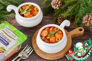 Горячая закуска из сосисок "Солянка" Горячая закуска из сосисок "Солянка"