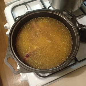 Гороховый крем-суп с копченостями