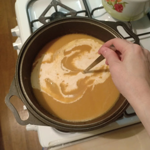 Гороховый крем-суп с копченостями