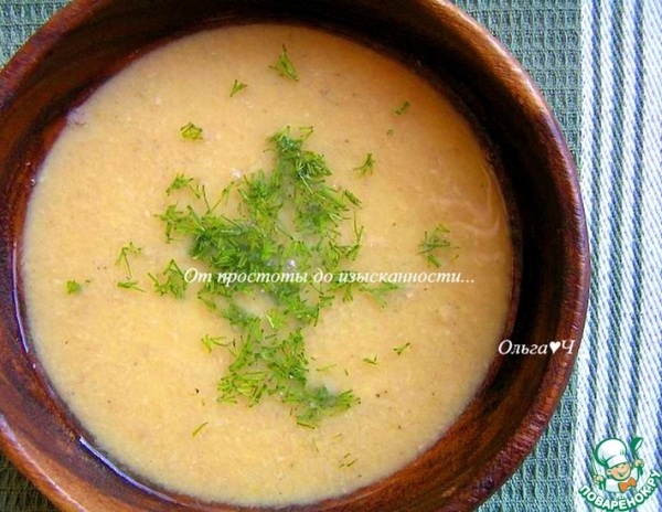 Гороховый суп-пюре с сайрой Гороховый суп-пюре с сайрой