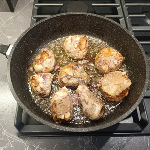 Говяжья печень в жировой сетке