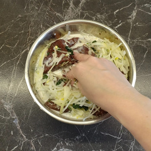 Говяжья печень в жировой сетке