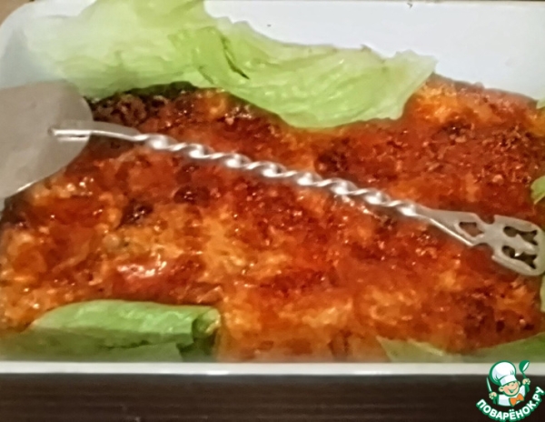 Гратен с грибами и капустой кейл