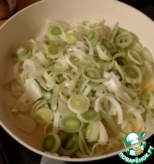 Гратен с зелеными овощами и фасолью