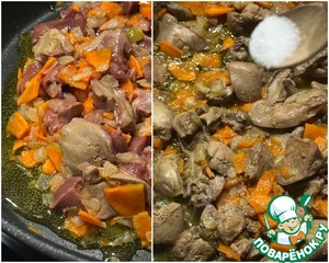 Гречневая каша с куриной печенью