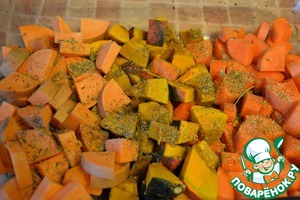 Гречневая каша с запечёнными овощами