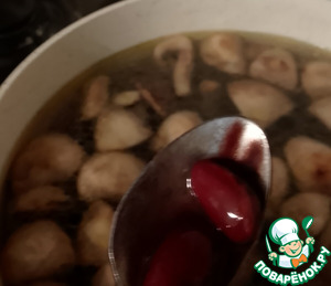 Грибной суп с йогуртом, фасолью, орзо