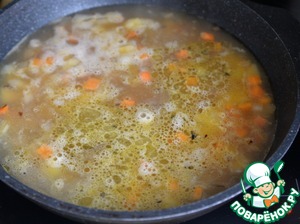 Густая похлёбка с фрикадельками и шпинатом Густая похлёбка с фрикадельками и шпинатом