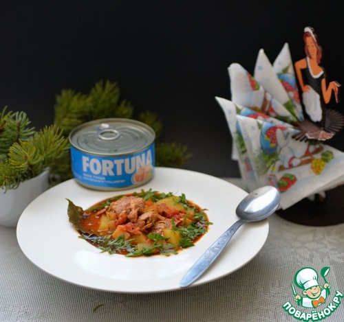 Густой суп испанских рыбаков "Мармитако"