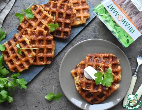 Хашбраун в вафельнице Хашбраун в вафельнице