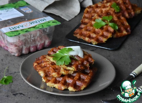 Хашбраун в вафельнице Хашбраун в вафельнице