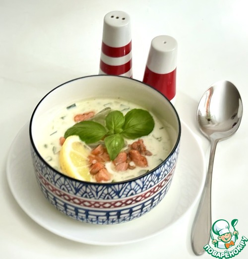 Холодный суп из цуккини и горошка Холодный суп из цуккини и горошка