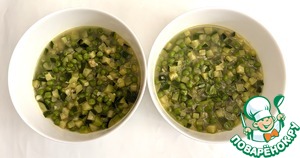 Холодный суп из цуккини и горошка Холодный суп из цуккини и горошка