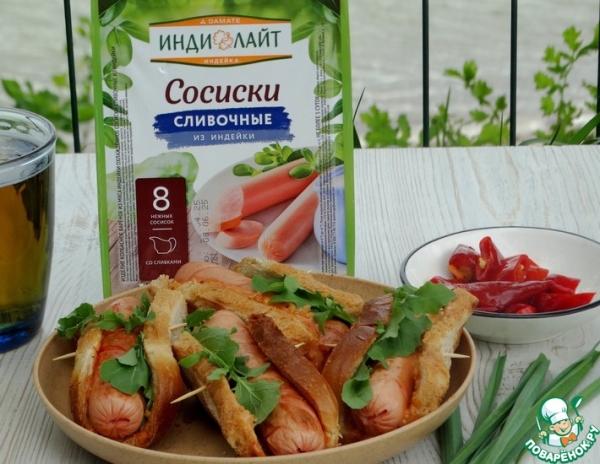 Хот-дог с хлебом Хот-дог с хлебом