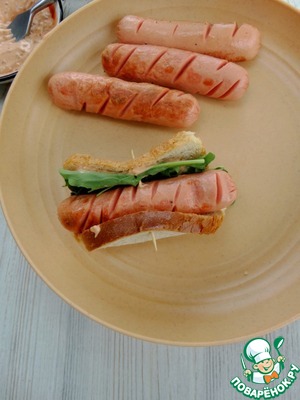 Хот-дог с хлебом Хот-дог с хлебом