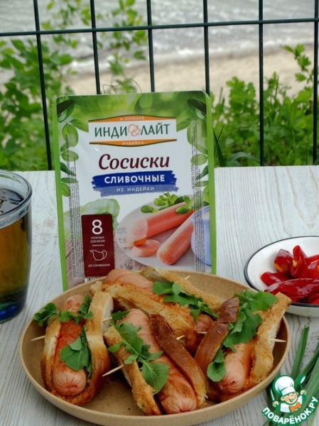 Хот-дог с хлебом Хот-дог с хлебом