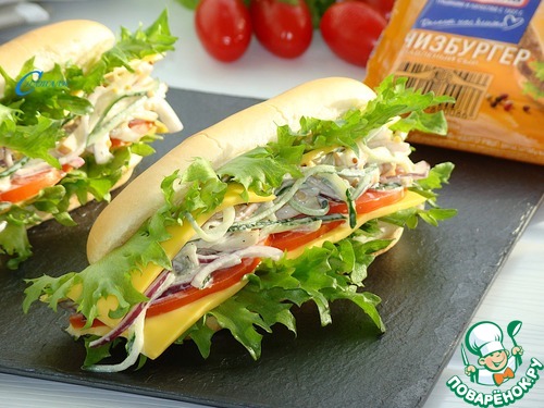 Хот-доги с копченым кальмаром